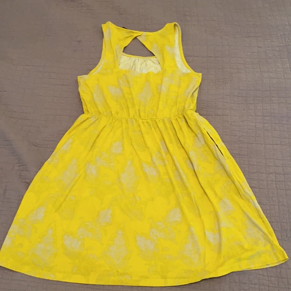 Loft Yellow Cotton Summer Dress Large - Picture 5 of 7